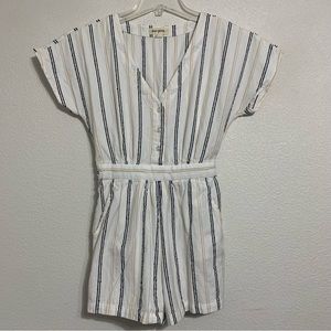 Rag Poets by Z SUPPLY Striped Romper Shorts Size XS